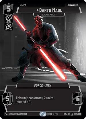 Darth Maul - Revenge at Last card
