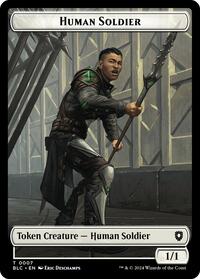 Human Soldier // Wolf (0035) Double-Sided Token