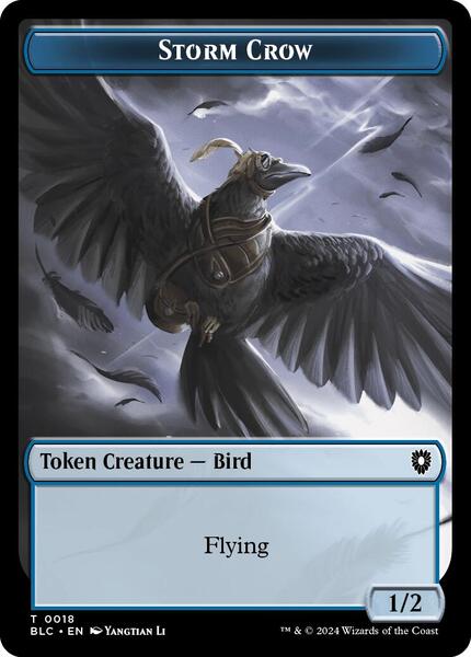 mtg crow cards Storm Crow TCG Token Custom Altered