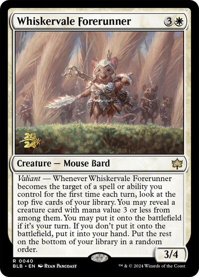 Whiskervale Forerunner (Prerelease) from PBLB #40s, Magic: The Gathering card
