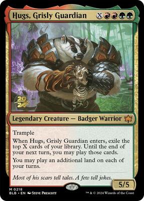 Hugs, Grisly Guardian #218 – Prerelease Cards (Mythic)
