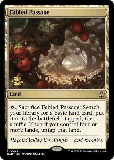 Fabled Passage (Prerelease) from PBLB #252s, Magic: The Gathering card