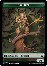 Squirrel // Darkstar Augur Double-Sided Token - Bloomburrow - Magic: The Gathering card