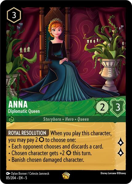 Anna - Diplomatic Queen - Shimmering Skies - Disney Lorcana