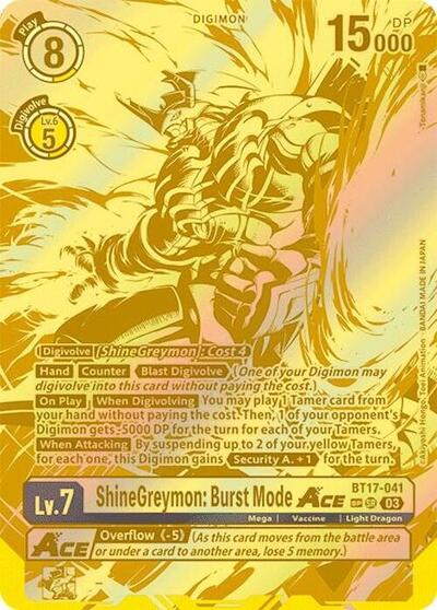 ShineGreymon: Burst Mode ACE (Textured) Secret Crisis card price