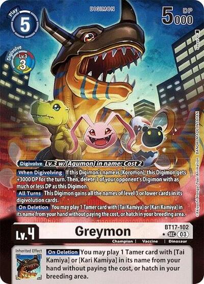 Greymon (Alternate Art) Secret Crisis card price