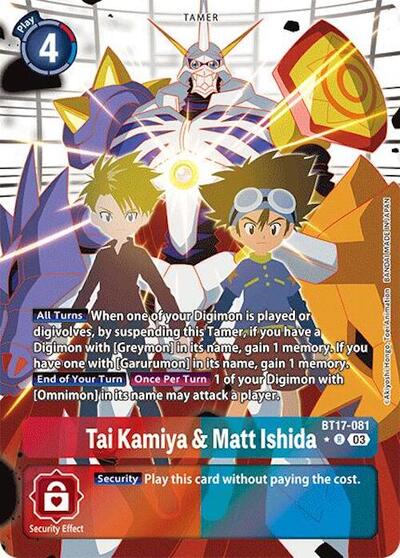 Tai Kamiya & Matt Ishida (Alternate Art) Secret Crisis card price