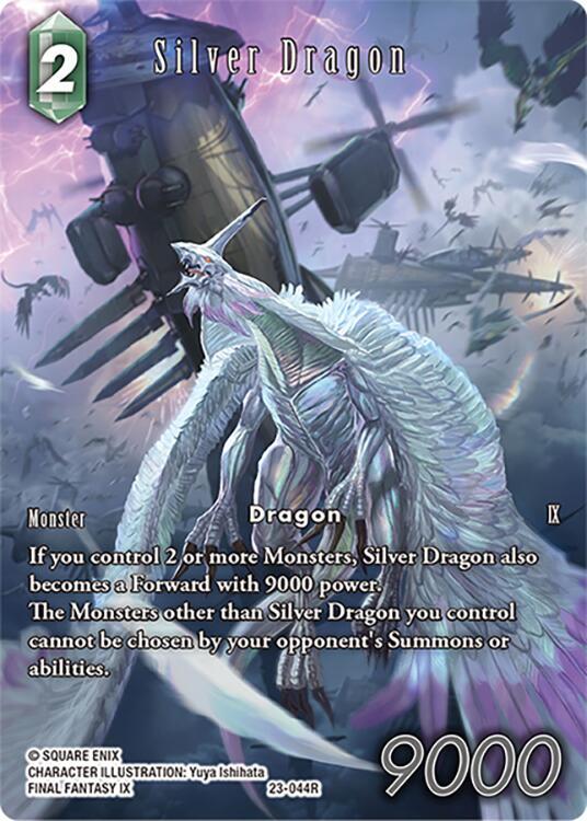 FINAL FANTASY V シルドラカード No.120 Silver Dragon (Full Art) - Hidden Trials - Final Fantasy TCG