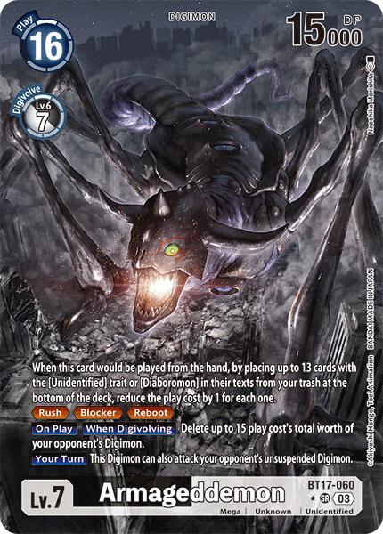 Armageddemon (Alternate Art) - Secret Crisis - Digimon Card Game