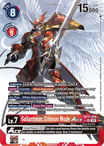 Gallantmon Crimson Mode ACE Alternate Art digimon card
