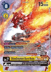 ShineGreymon: Burst Mode ACE (Alternate Art) - Secret Crisis - Digimon card