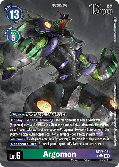 Argomon - BT17-051 (Alternate Art) Secret Crisis card price