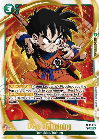 Days of Training - FB03-075 (Championship Pack 02) (Gold) card