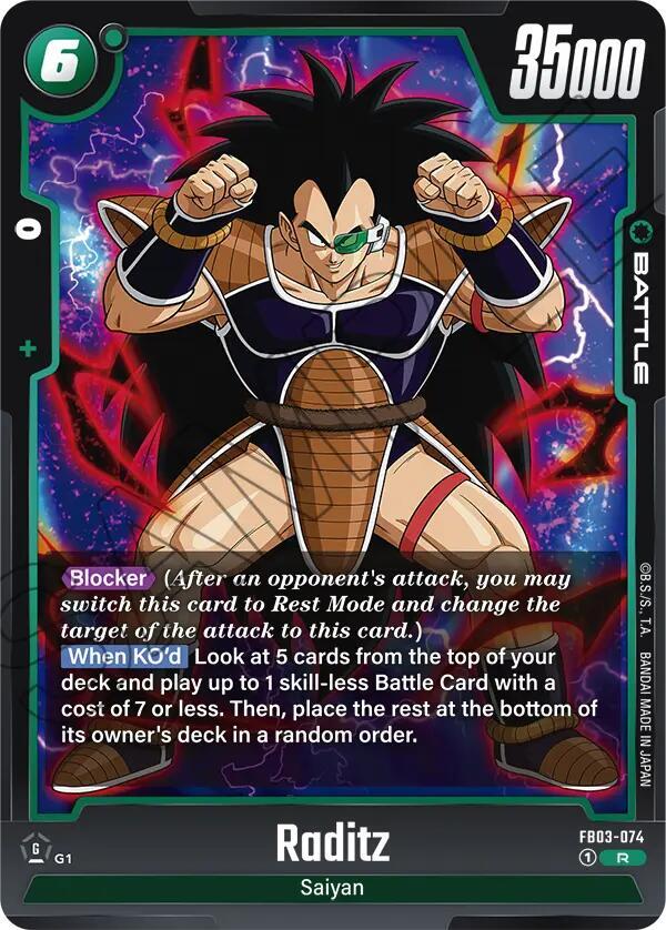 Raditz - FB03-074 - Raging Roar - Dragon Ball Super: Fusion World Raditz - FB03-074 - Raging Roar - Dragon Ball Super: Fusion World