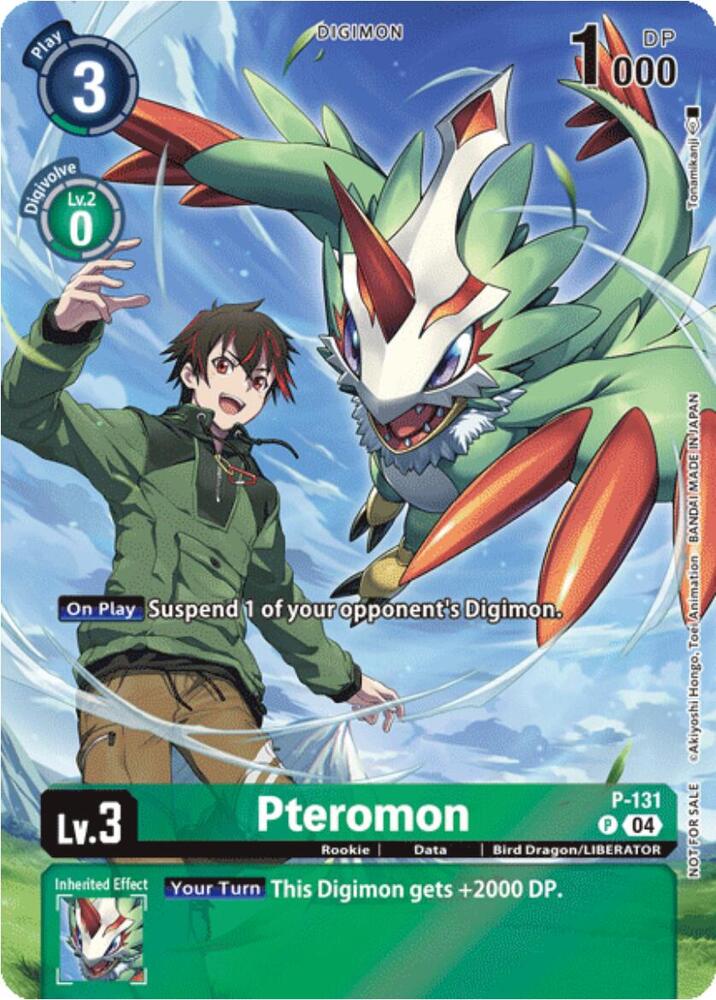 Pteromon Digimon Liberator Promotion Textured digimon card