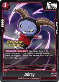 Zoiray - Raging Roar Release Event Cards - Dragon Ball Fusion World card