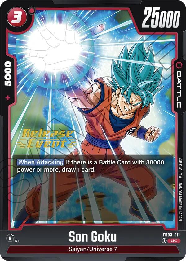 Son Goku - FB03-011 - Raging Roar Release Event Cards - Dragon