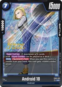 Android 18 - Raging Roar Release Event Cards - Dragon Ball Fusion World card