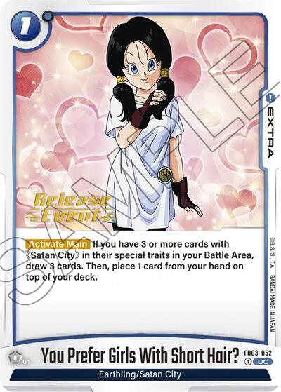 You Prefer Girls With Short Hair? Raging Roar Release Event Cards Uncommon Dragon Ball card — value and price