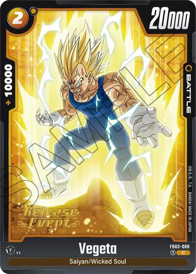 Vegeta - FB03-088 Raging Roar Release Event Cards Common Dragon Ball card — value and price