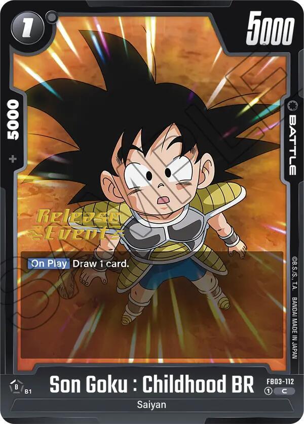 Son Goku : Childhood BR - Raging Roar Release Event Cards - Dragon