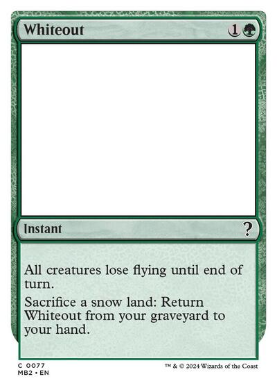 Whiteout (White Border)