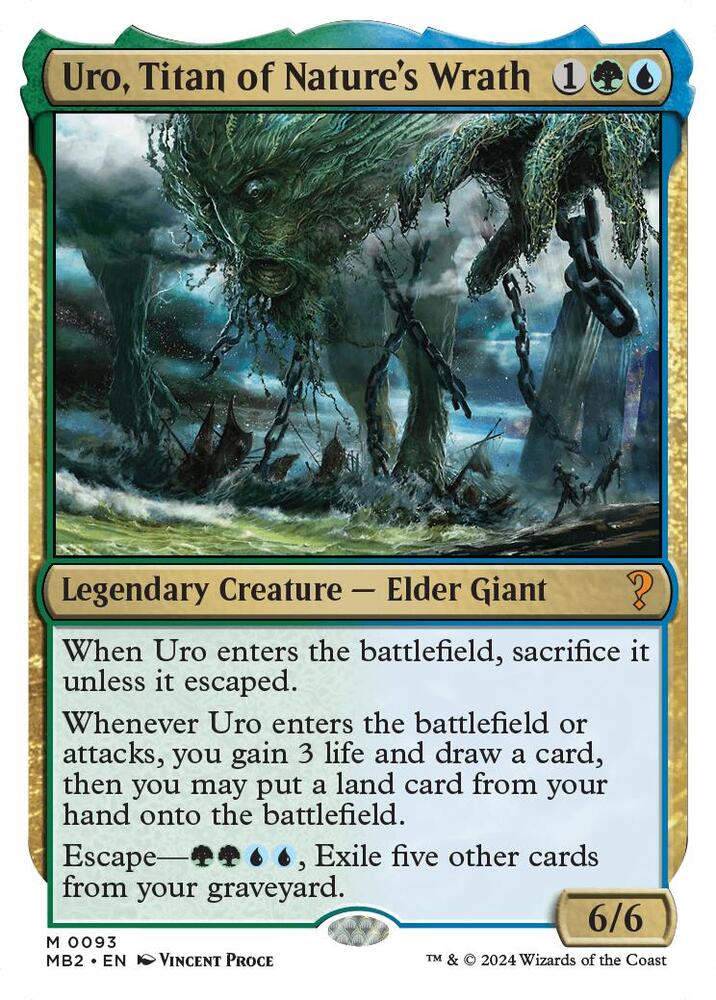 Uro, Titan of Nature's Wrath (White Border) - Mystery