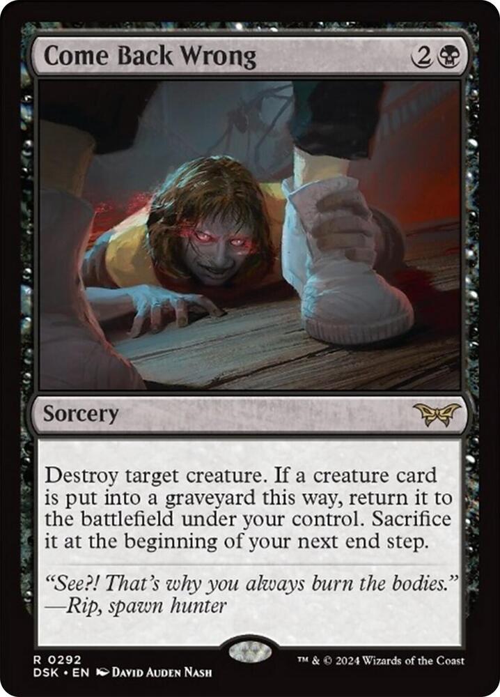 Come Back Wrong (0292) - Duskmourn: House of Horror - Magic: The