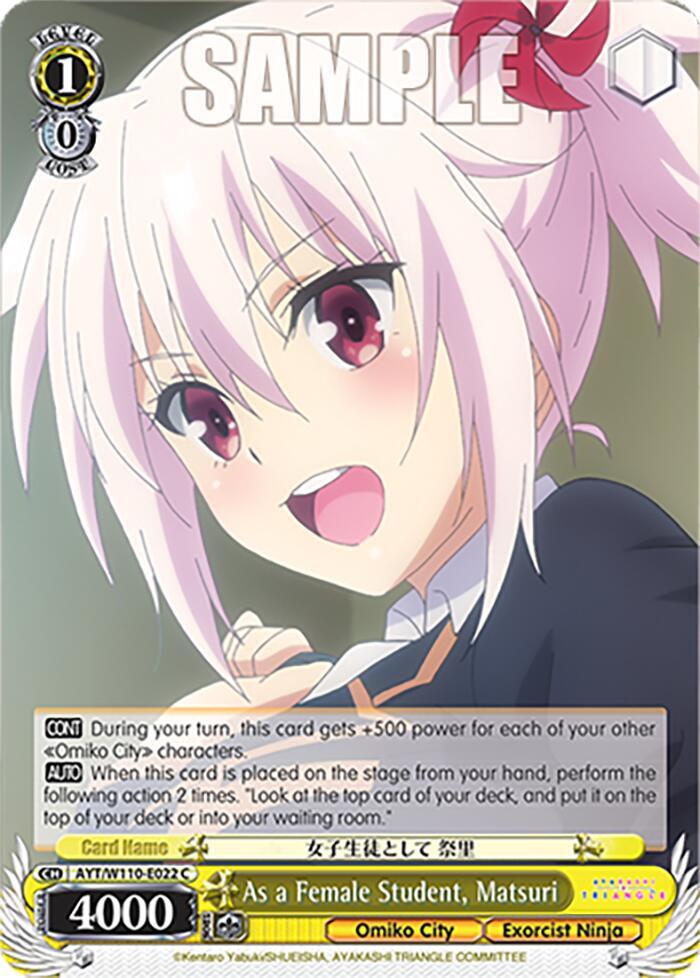 As a Female Student, Matsuri