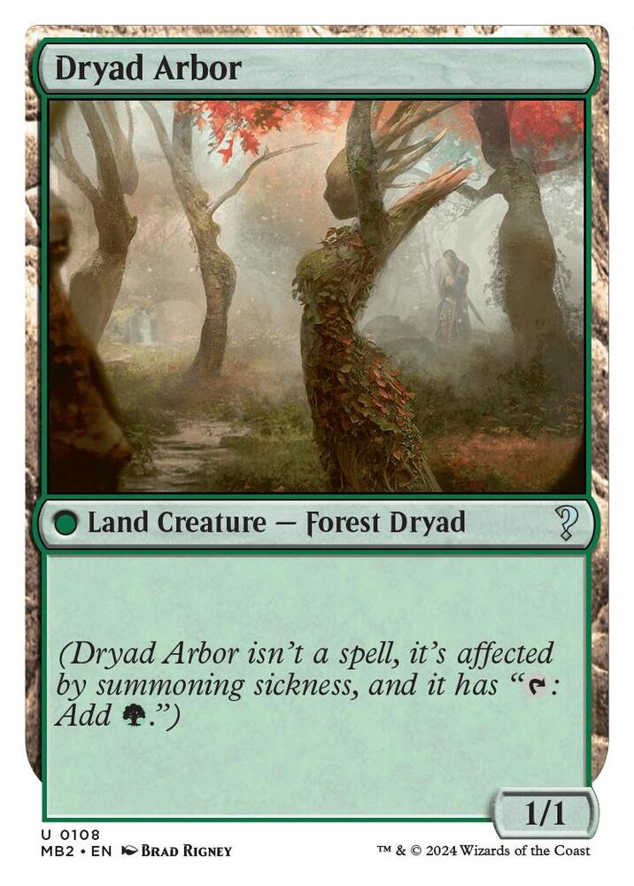 Dryad Arbor (White Border) - Mystery Booster 2 - Magic: The