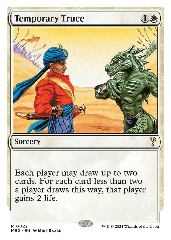Temporary Truce (White Border) - Mystery Booster 2 - Magic: The