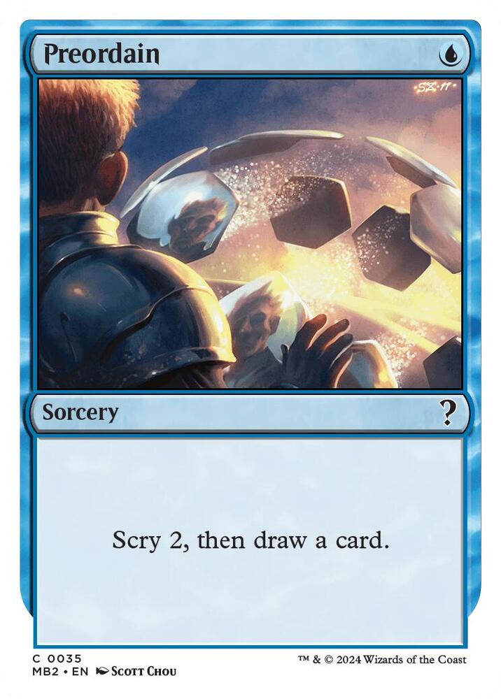 Preordain (White Border) - Mystery Booster 2 - Magic: The
