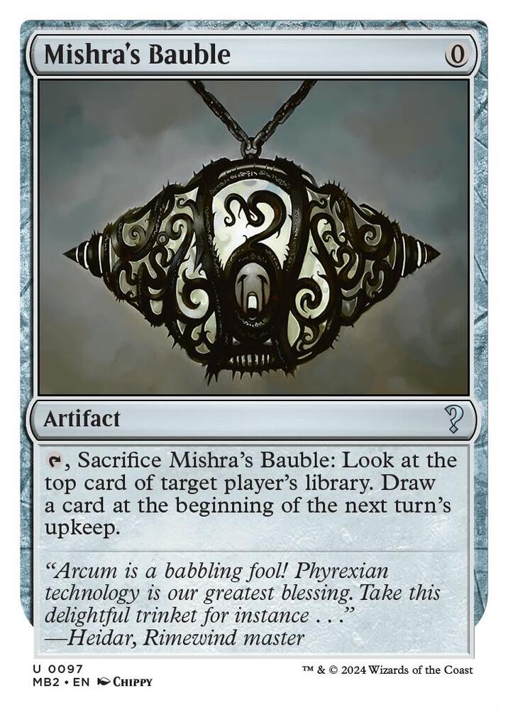 Mishra's Bauble (White Border) - Mystery Booster 2 - Magic: The