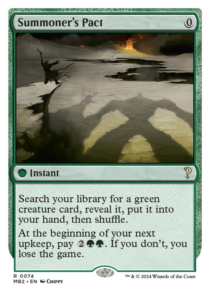 Summoner's Pact (White Border) - Mystery Booster 2 - Magic: The Gathering
