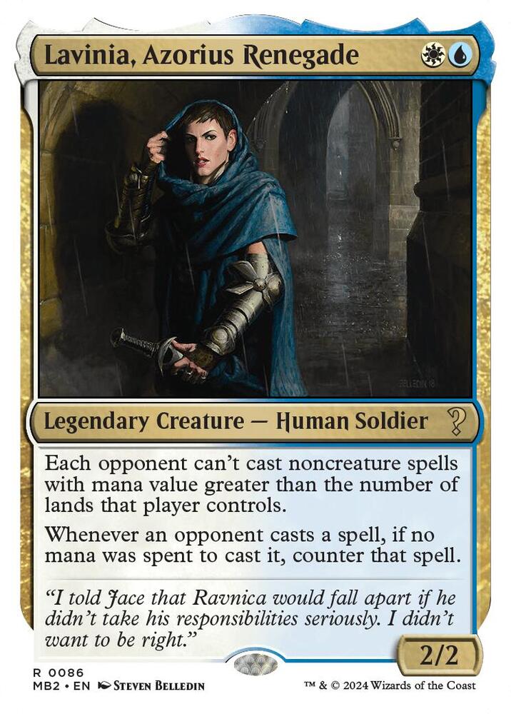 Lavinia, Azorius Renegade (White Border) - Mystery Booster 2