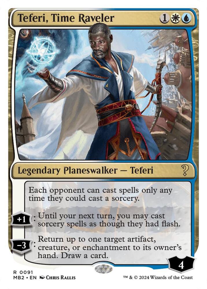 Teferi, Time Raveler (White Border) - Mystery Booster 2 - Magic