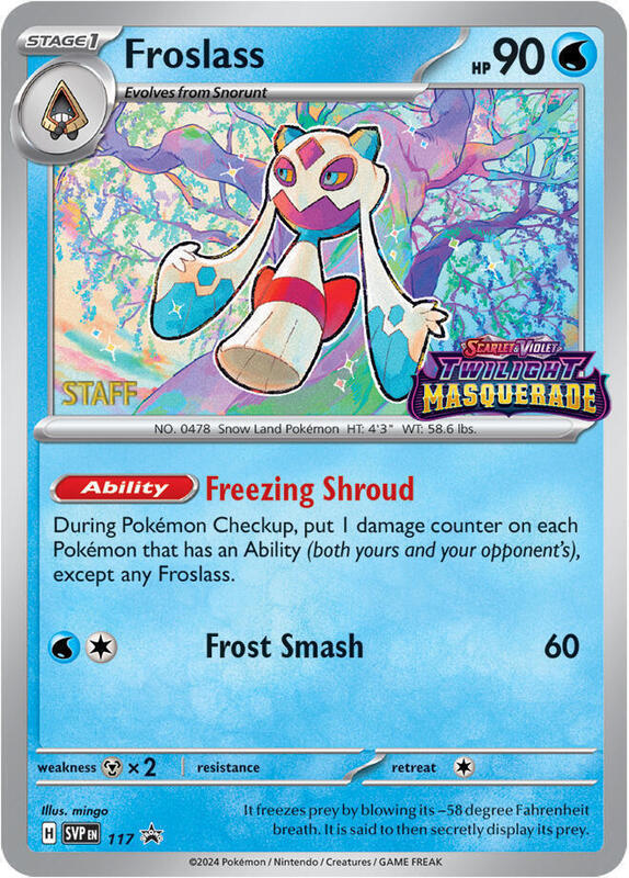 Froslass - 117 (Prerelease) [Staff] 117 from SV: Scarlet & Violet Promo Cards