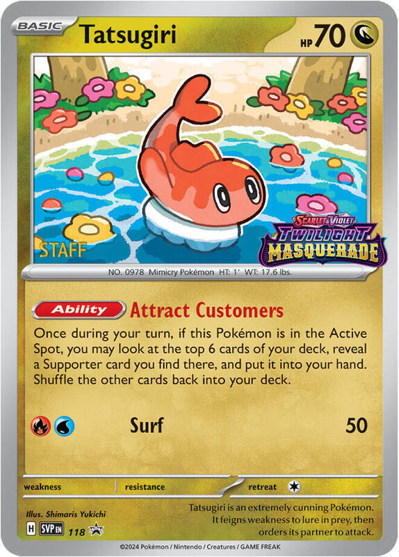 Tatsugiri - 118 (Prerelease) [Staff] 118 from SV: Scarlet & Violet Promo Cards