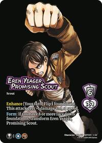 Eren Yeager, Promising Scout // Attack Titan, Ferocious Challenger (Alternate Art)