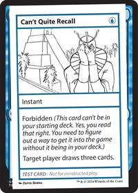 Can't Quite Recall (Mystery Booster 2 Playtest Cards)
