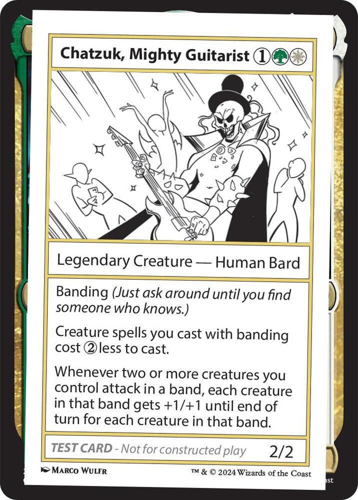 Chatzuk, Mighty Guitarist - Mystery Booster 2 Playtest Cards