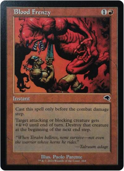 Blood Frenzy (The List) from PLST #TMP-164, Magic: The Gathering card