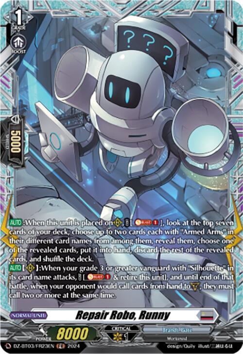 Repair Robo Runny FR Price & Card Details — DZ-BT03: Dimensional
