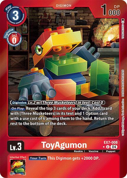 ToyAgumon EX7 008 Foil digimon card