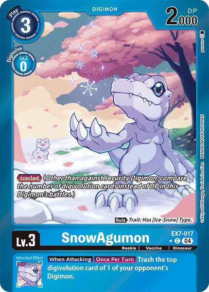 SnowAgumon Foil digimon card
