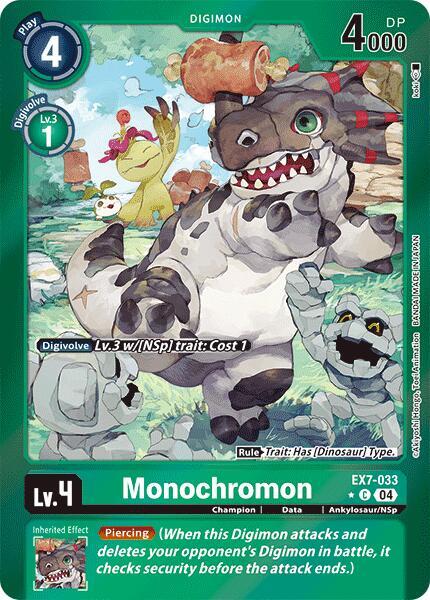 Monochromon Foil digimon card