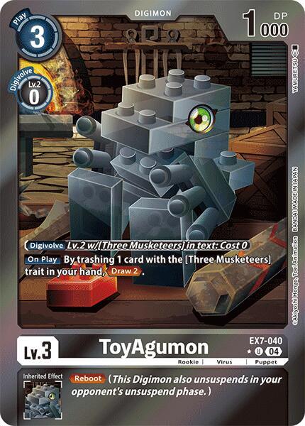 ToyAgumon EX7 040 Foil digimon card