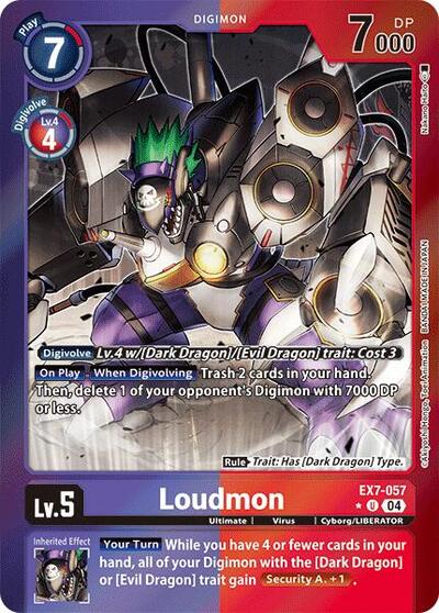 Loudmon (Foil) Digimon LIBERATOR Uncommon Digimon card — value and price