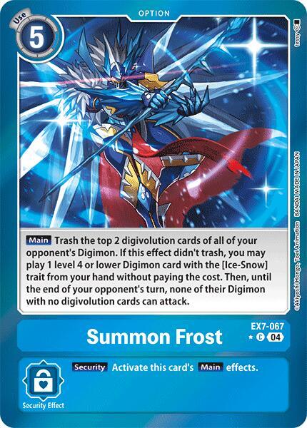 Summon Frost Foil digimon card