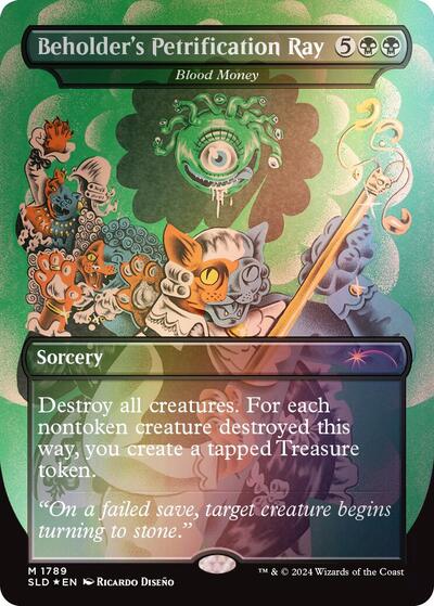 Beholders Petrification Ray Blood Money Rainbow Foil